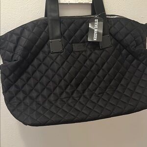 Steve Madden Black Quilted Women's Bag